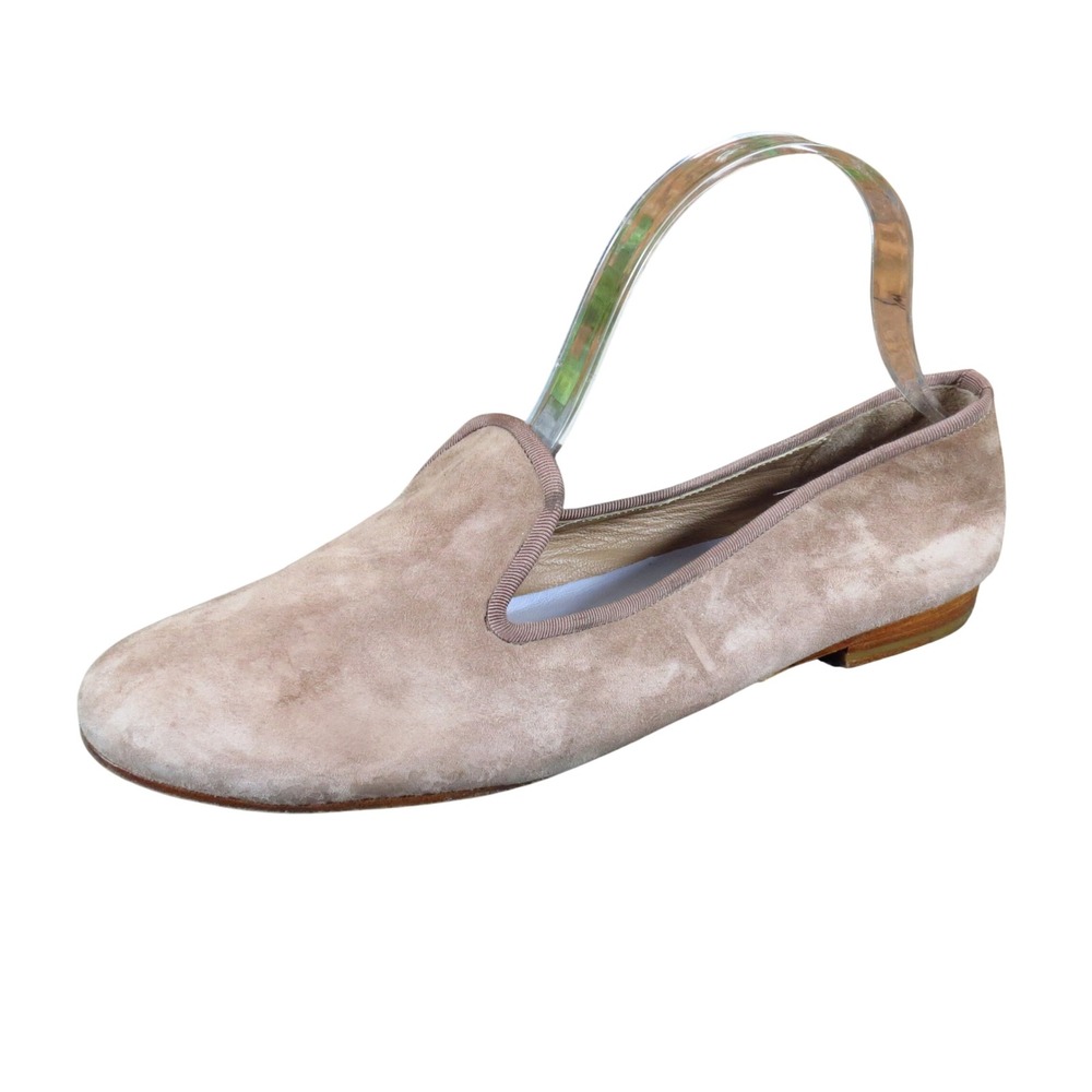 Delman Gene Womens Loafer Flat Size 8 Professional Dress Tan Suede Italy